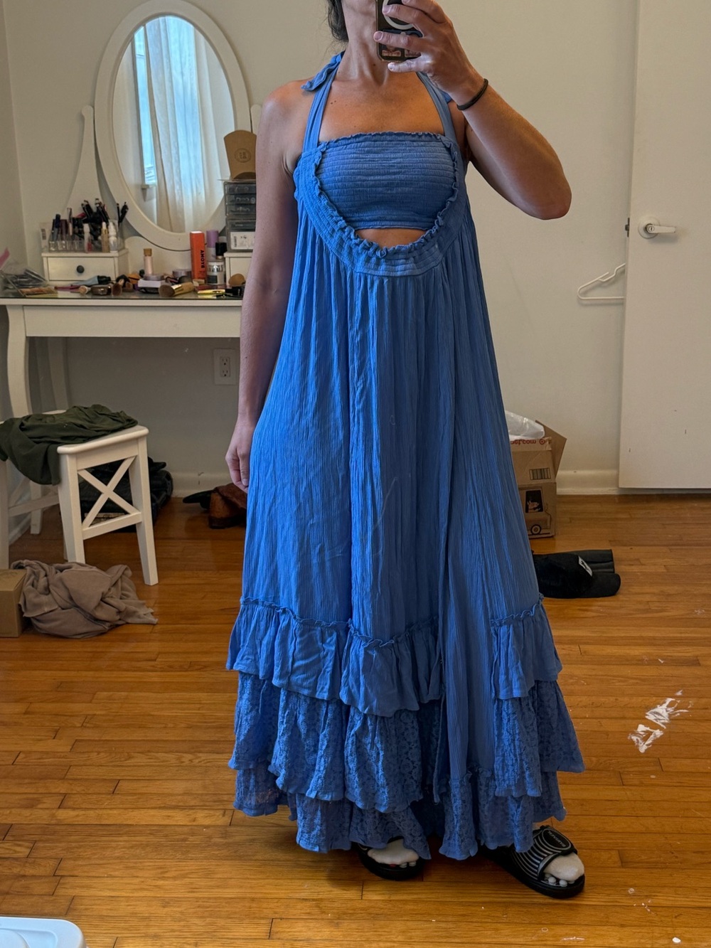 Free People Kauri‎ Maxi Blue Dress Size Small - Picture 7 of 7